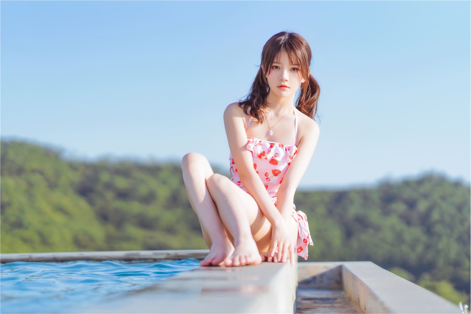 桜 Peach Meow Strawberry Swimsuit(5)